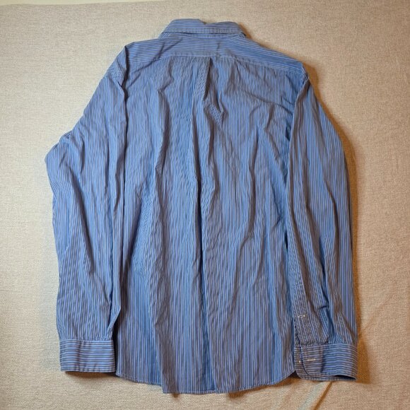 Ralph Lauren Classic Fit Striped Button Down Shirt Men’s XXL Blue Long Sleeve Po - Picture 7 of 7